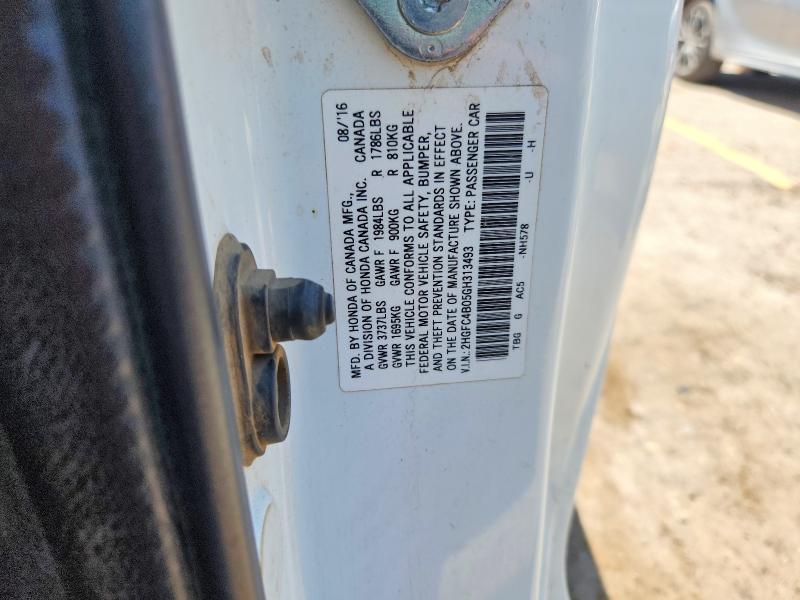 2016 Honda Civic მანქანა იყიდება აუქციონზე, vin: 2HGFC4B05GH313493, აუქციონის ნომერი: 58742206