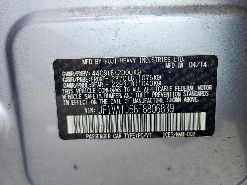 Продаж на аукціоні авто 2015 Subaru Wrx, vin: JF1VA1J66F8806839, номер лоту: 63000026