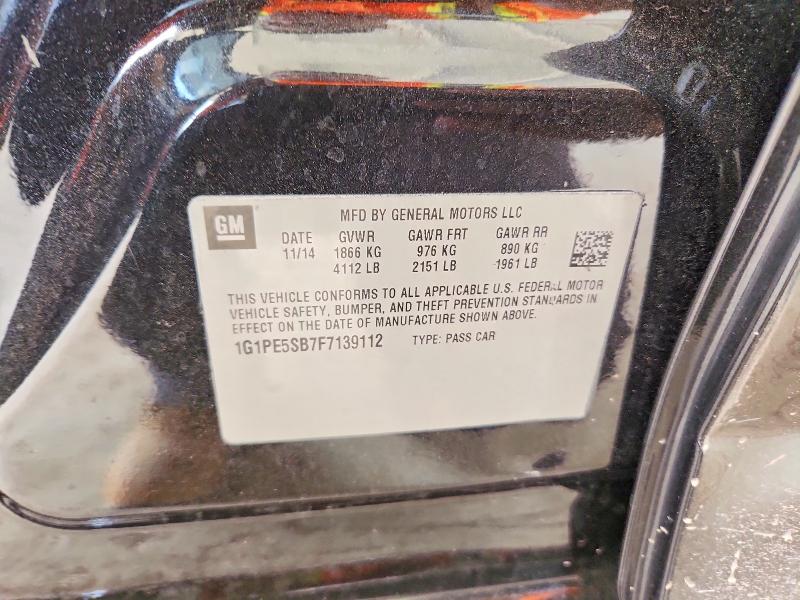 62652026 :رقم المزاد ، 1G1PE5SB7F7139112 vin ، 2015 Chevrolet Cruze مزاد بيع