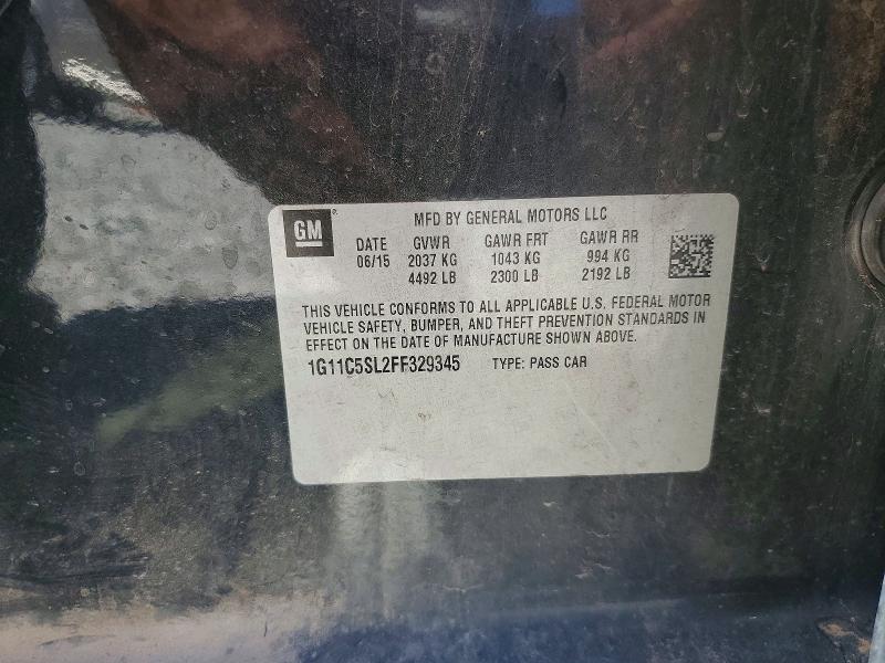 Aukcja sprzedaży 2015 Chevrolet Malibu, vin: 1G11C5SL2FF329345, numer aukcji: 59538866