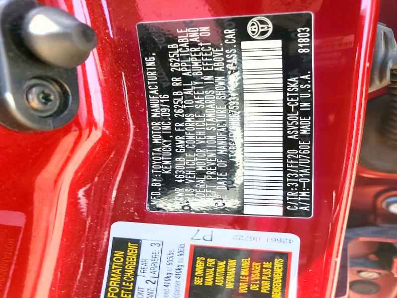 2017 Toyota Camry მანქანა იყიდება აუქციონზე, vin: 4T1BF1FK9HU675934, აუქციონის ნომერი: 60758806