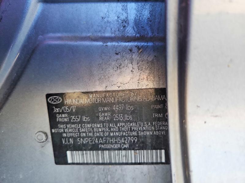 Продажа на аукционе авто 2017 Hyundai Sonata, vin: 5NPE24AF7HH542799, номер лота: 60255666