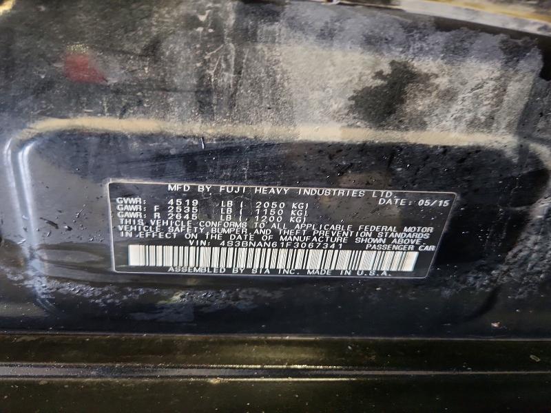 62474536 :رقم المزاد ، 4S3BNAN61F3067341 vin ، 2015 Subaru Legacy مزاد بيع