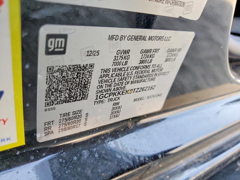 63050356 :رقم المزاد ، 1GCPKKEK9TZ262162 vin ، 2026 Chevrolet Silverado مزاد بيع
