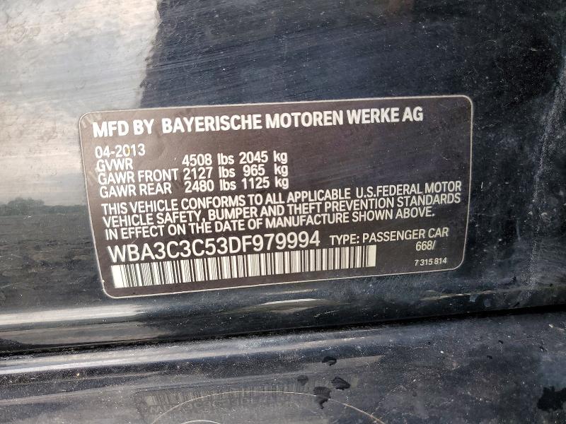 Aukcja sprzedaży 2013 Bmw 320, vin: WBA3C3C53DF979994, numer aukcji: 62093896