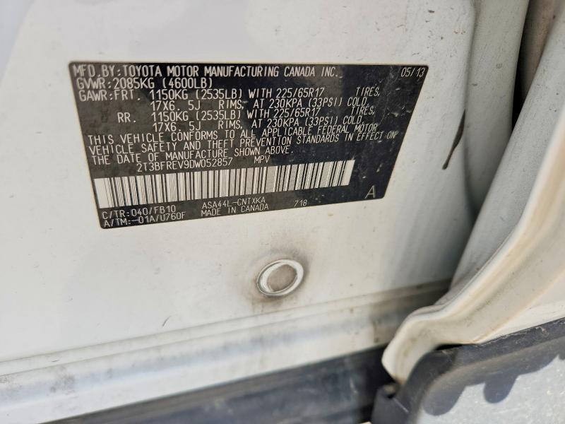 Продажа на аукционе авто 2013 Toyota Rav4, vin: 2T3BFREV9DW052857, номер лота: 63022866