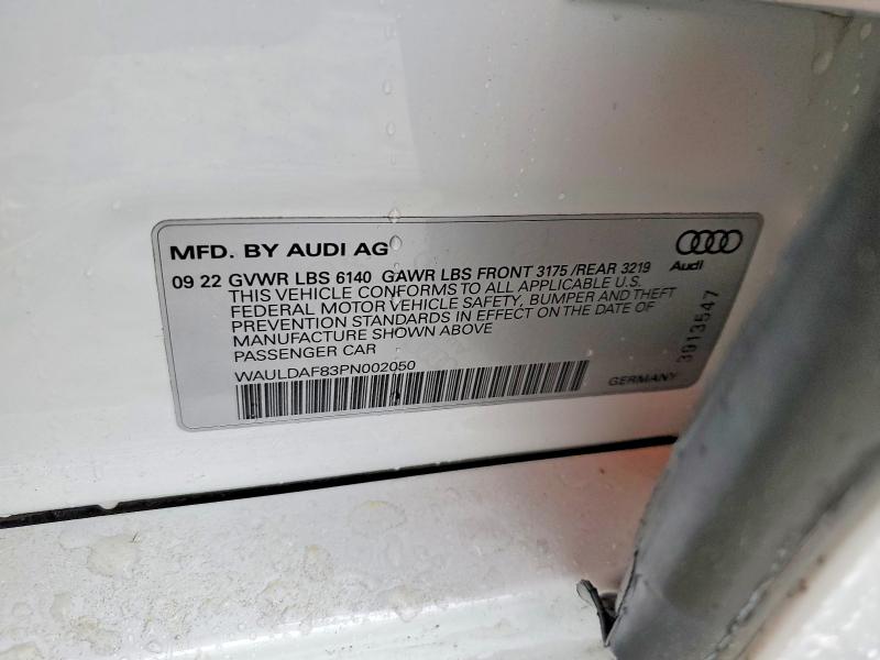 Aukcja sprzedaży 2023 Audi A8, vin: WAULDAF83PN002050, numer aukcji: 58954886