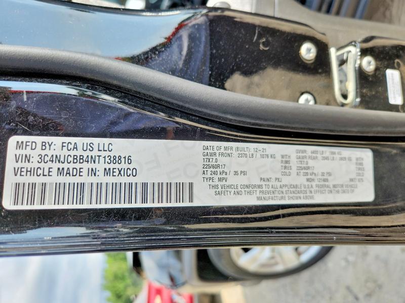 Продаж на аукціоні авто 2022 Jeep Compass, vin: 3C4NJCBB4NT138816, номер лоту: 85966035