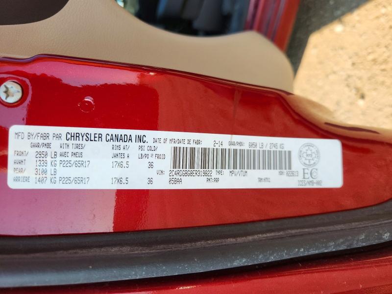 Aukcja sprzedaży 2014 Dodge Grand Caravan, vin: 2C4RDGBG8ER319822, numer aukcji: 62869856
