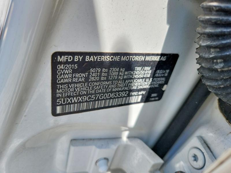 2016 Bmw X3 მანქანა იყიდება აუქციონზე, vin: 5UXWX9C57G0D63392, აუქციონის ნომერი: 61214016