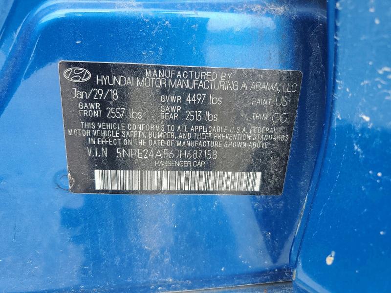 Продажа на аукционе авто 2018 Hyundai Sonata, vin: 5NPE24AF6JH687158, номер лота: 61575406