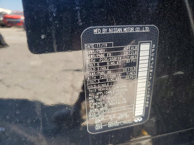 Aukcja sprzedaży 2020 Infiniti Qx50, vin: 3PCAJ5M17LF110180, numer aukcji: 59872356