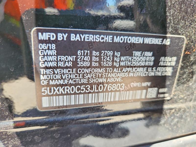 Aukcja sprzedaży 2018 Bmw X5, vin: 5UXKR0C53JL076803, numer aukcji: 57880436