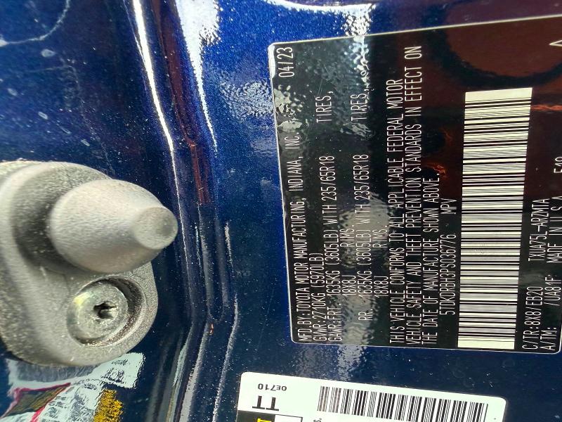 2023 Toyota Highlander მანქანა იყიდება აუქციონზე, vin: 5TDKDRBH3PS036776, აუქციონის ნომერი: 60268856