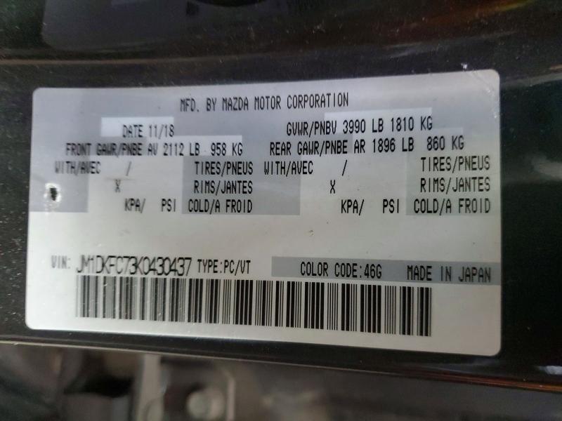 61493286 :رقم المزاد ، JM1DKFC73K0430437 vin ، 2019 Mazda Cx-3 مزاد بيع