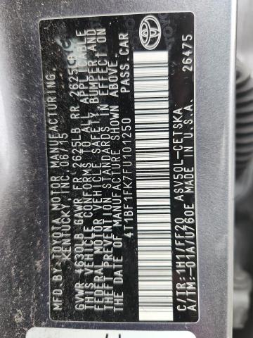 Aukcja sprzedaży 2015 Toyota Camry, vin: 4T1BF1FK7FU101250, numer aukcji: 63073956
