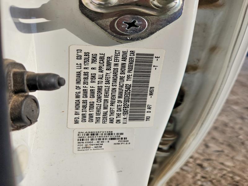Продажа на аукционе авто 2013 Honda Civic, vin: 19XFB2F50DE025402, номер лота: 60934096