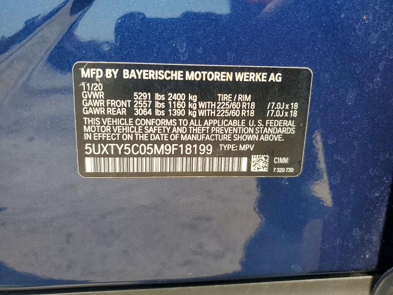 Продажа на аукционе авто 2021 Bmw X3, vin: 5UXTY5C05M9F18199, номер лота: 62261166