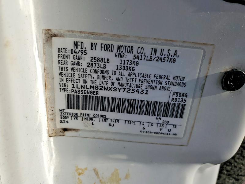 62426966 :رقم المزاد ، 1LNLM82WXSY725431 vin ، 1995 Lincoln Town Car مزاد بيع