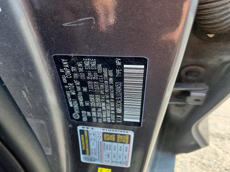 61464706 :رقم المزاد ، KM8J3CAL5LU248453 vin ، 2020 Hyundai Tucson مزاد بيع