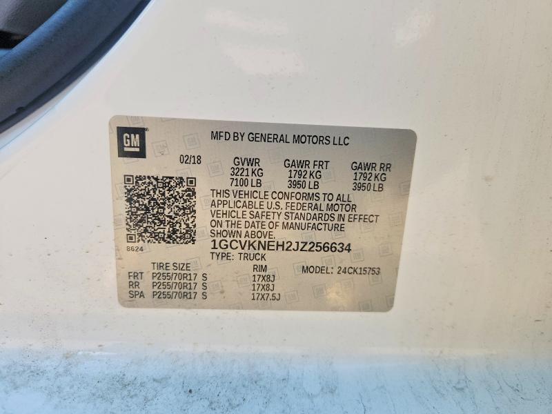 60240076 :رقم المزاد ، 1GCVKNEH2JZ256634 vin ، 2018 Chevrolet Silverado مزاد بيع