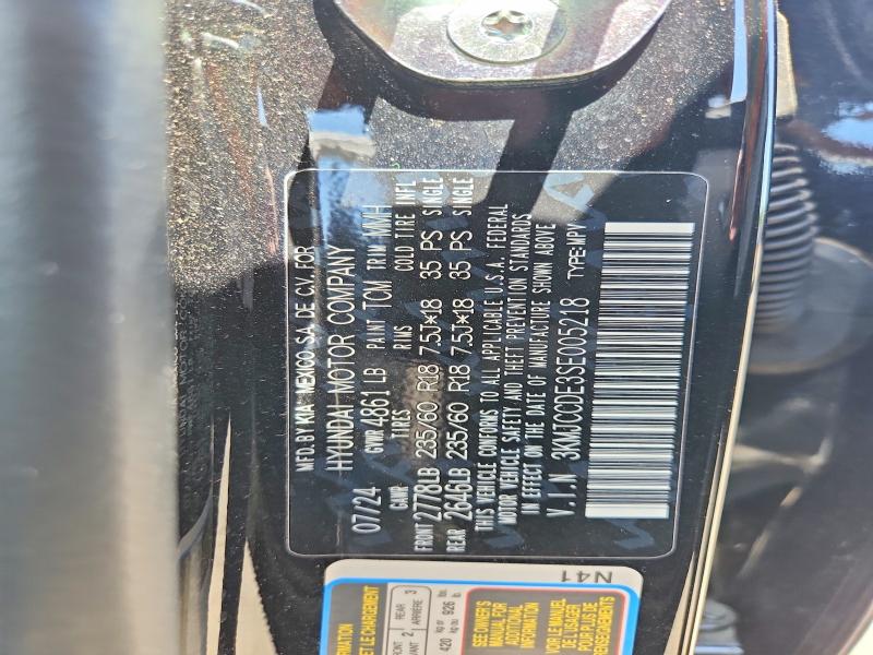 2025 Hyundai Tucson მანქანა იყიდება აუქციონზე, vin: 3KMJCCDE3SE005218, აუქციონის ნომერი: 59278836