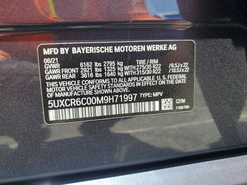 Продажа на аукционе авто 2021 Bmw X5, vin: 5UXCR6C00M9H71997, номер лота: 62341206
