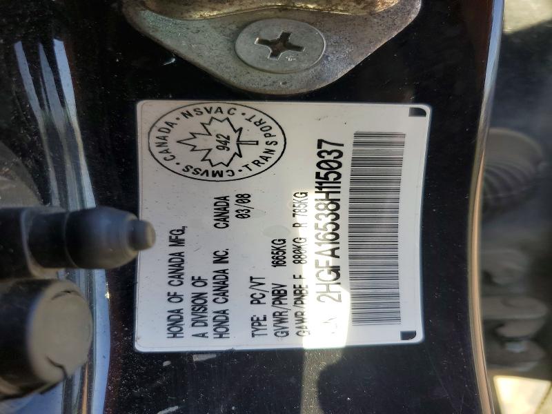 Aukcja sprzedaży 2008 Honda Civic, vin: 2HGFA16538H115037, numer aukcji: 59742566
