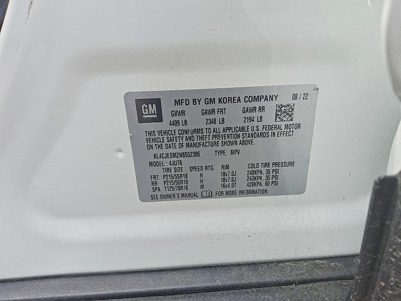 Продаж на аукціоні авто 2022 Buick Encore, vin: KL4CJESM2NB552306, номер лоту: 61736866