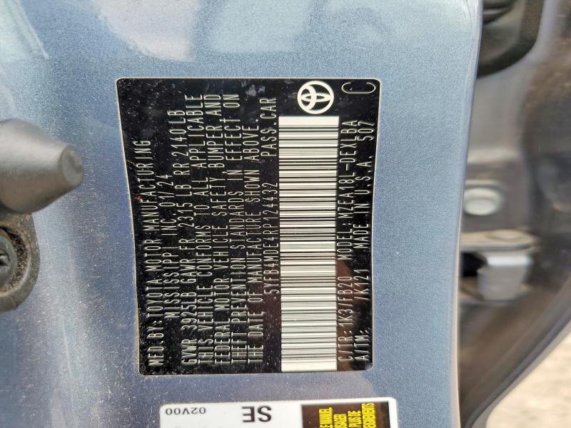 Aukcja sprzedaży 2024 Toyota Corolla, vin: 5YFB4MDE4RP124432, numer aukcji: 62057226
