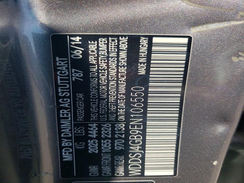 Продаж на аукціоні авто 2014 Mercedes-benz Cla, vin: WDDSJ4GB9EN106550, номер лоту: 61598596
