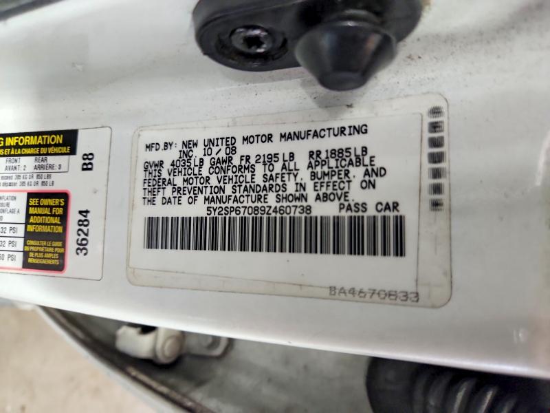 Продаж на аукціоні авто 2009 Pontiac Vibe, vin: 5Y2SP67089Z460738, номер лоту: 60462666