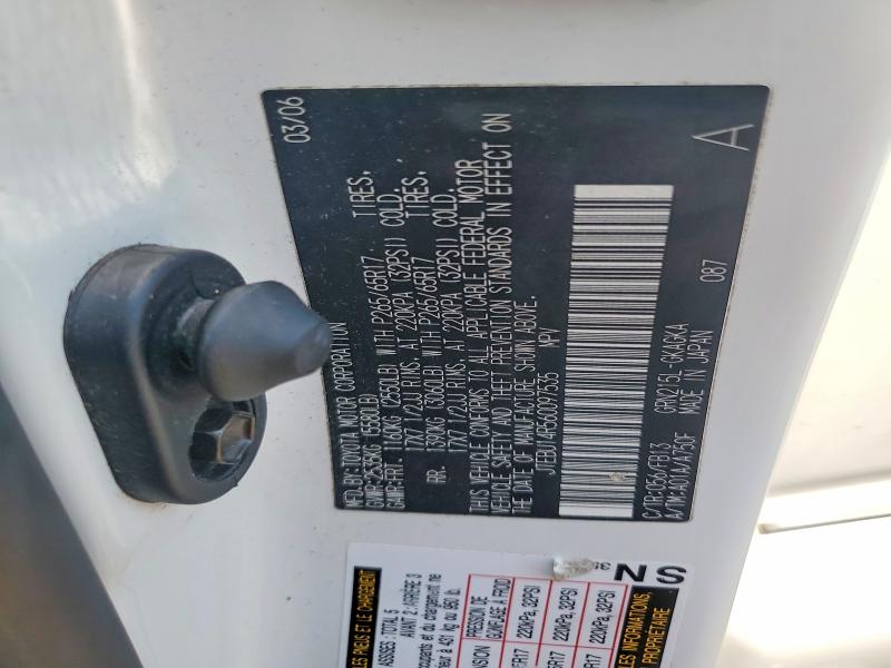63582086 :رقم المزاد ، JTEBU14R560097535 vin ، 2006 Toyota 4runner مزاد بيع