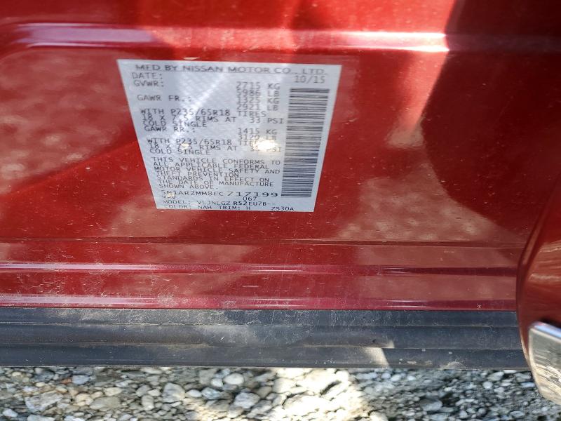 Aukcja sprzedaży 2015 Nissan Pathfinder, vin: 5N1AR2MM8FC717199, numer aukcji: 63325596