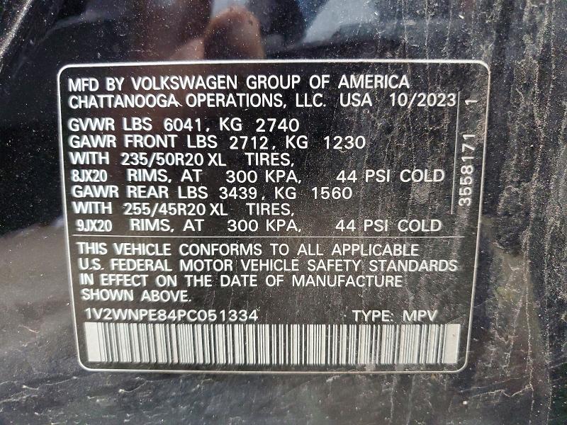 Продаж на аукціоні авто 2023 Volkswagen Id.4, vin: 1V2WNPE84PC051334, номер лоту: 62230026
