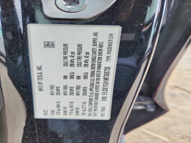 Aukcja sprzedaży 2022 Tesla Model 3, vin: 5YJ3E1EA1NF368735, numer aukcji: 63256266