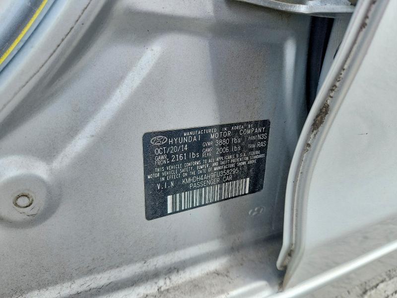 2015 Hyundai Elantra მანქანა იყიდება აუქციონზე, vin: KMHDH4AH9FU358295, აუქციონის ნომერი: 62578216