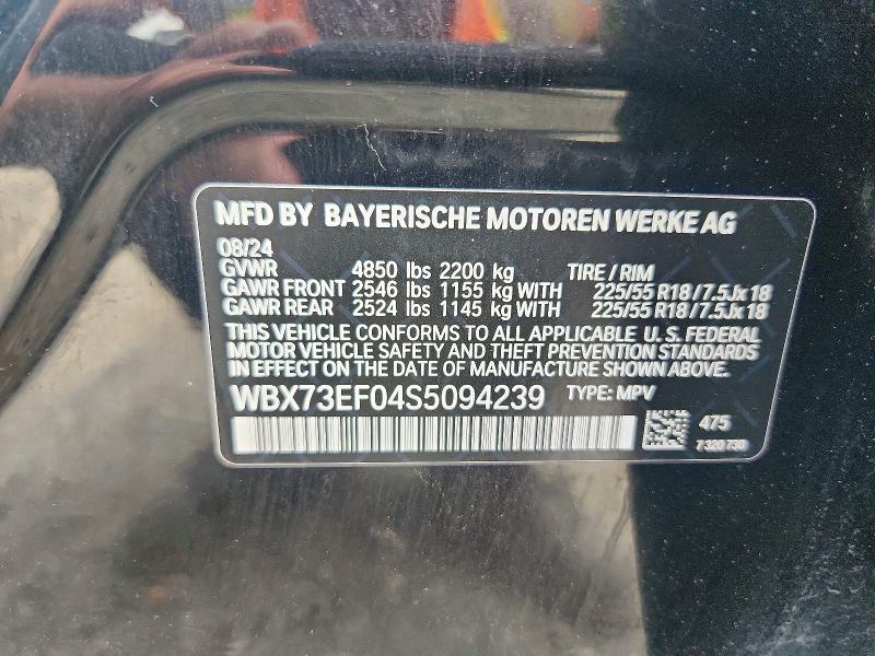 Aukcja sprzedaży 2025 Bmw X1, vin: WBX73EF04S5094239, numer aukcji: 61200346