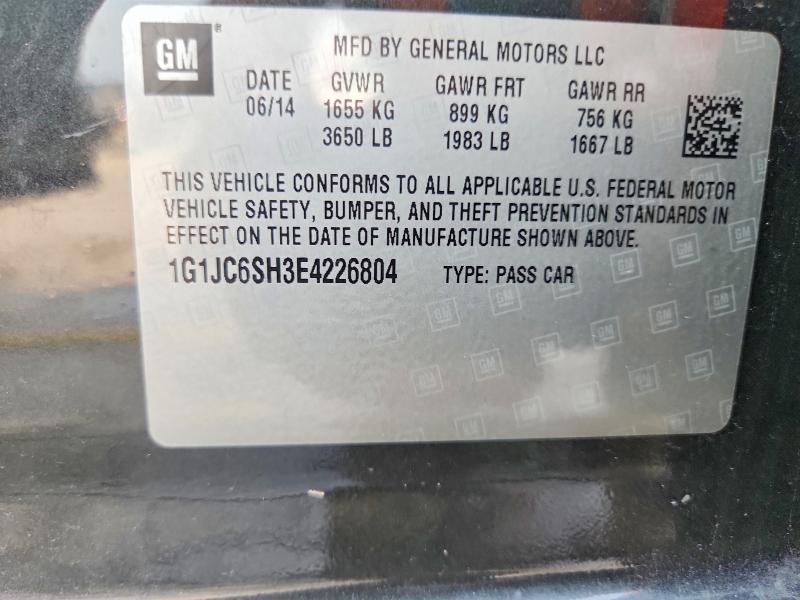 63199466 :رقم المزاد ، 1G1JC6SH3E4226804 vin ، 2014 Chevrolet Sonic مزاد بيع