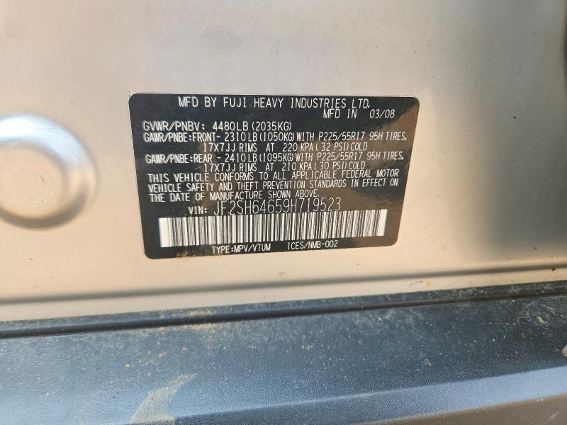 Aukcja sprzedaży 2009 Subaru Forester, vin: JF2SH64659H719523, numer aukcji: 61398026