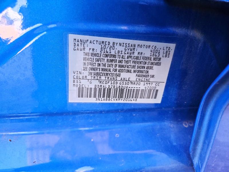 Aukcja sprzedaży 2021 Nissan Sentra, vin: 3N1AB8CVXMY201648, numer aukcji: 85992775