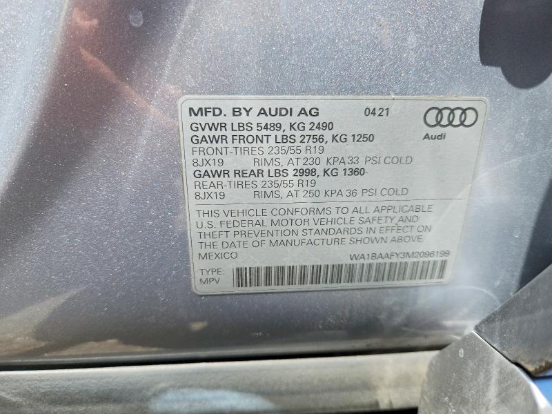 Продаж на аукціоні авто 2021 Audi Q5, vin: WA1BAAFY3M2096199, номер лоту: 62157976