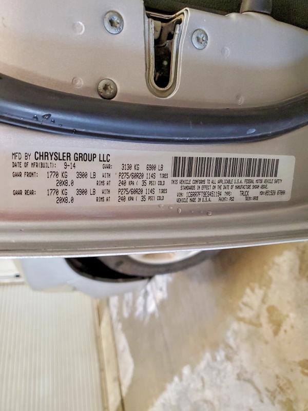 Продаж на аукціоні авто 2014 Ram 1500, vin: 1C6RR7FT9ES451194, номер лоту: 63512596