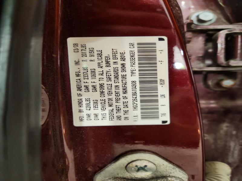 Продаж на аукціоні авто 2008 Honda Accord, vin: 1HGCP26438A104908, номер лоту: 58566996