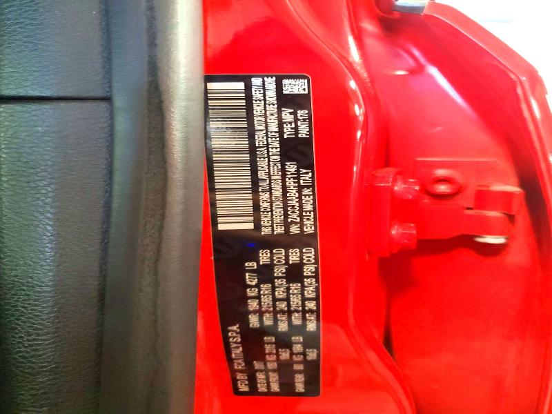 2017 Jeep Renegade მანქანა იყიდება აუქციონზე, vin: ZACCJAAB4HPF11491, აუქციონის ნომერი: 59643406