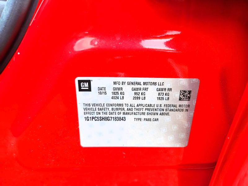 Продаж на аукціоні авто 2016 Chevrolet Cruze Limited, vin: 1G1PC5SH8G7183843, номер лоту: 59716506