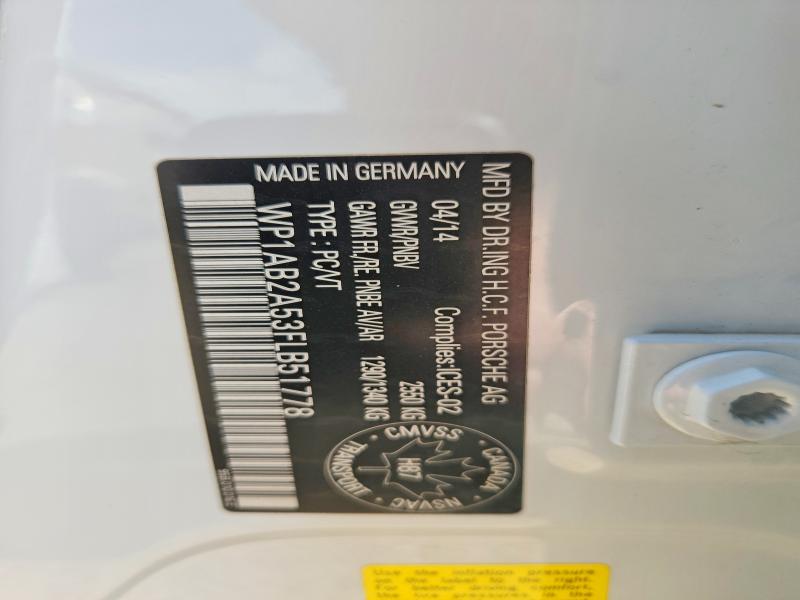 Продажа на аукционе авто 2015 Porsche Macan, vin: WP1AB2A53FLB51778, номер лота: 60687666