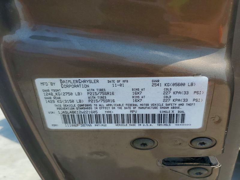 2002 Jeep Liberty მანქანა იყიდება აუქციონზე, vin: 1J4GL48K12W221605, აუქციონის ნომერი: 63024126
