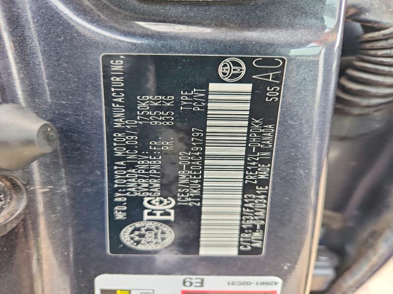 Продажа на аукционе авто 2010 Toyota Matrix, vin: 2T1KU4EE0AC491797, номер лота: 62558416