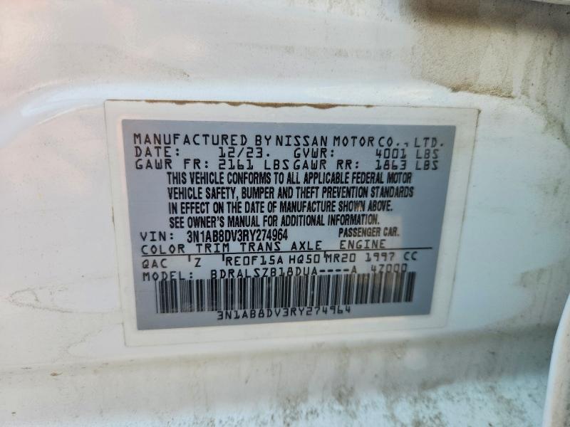 Продаж на аукціоні авто 2024 Nissan Sentra, vin: 3N1AB8DV3RY274964, номер лоту: 60043166